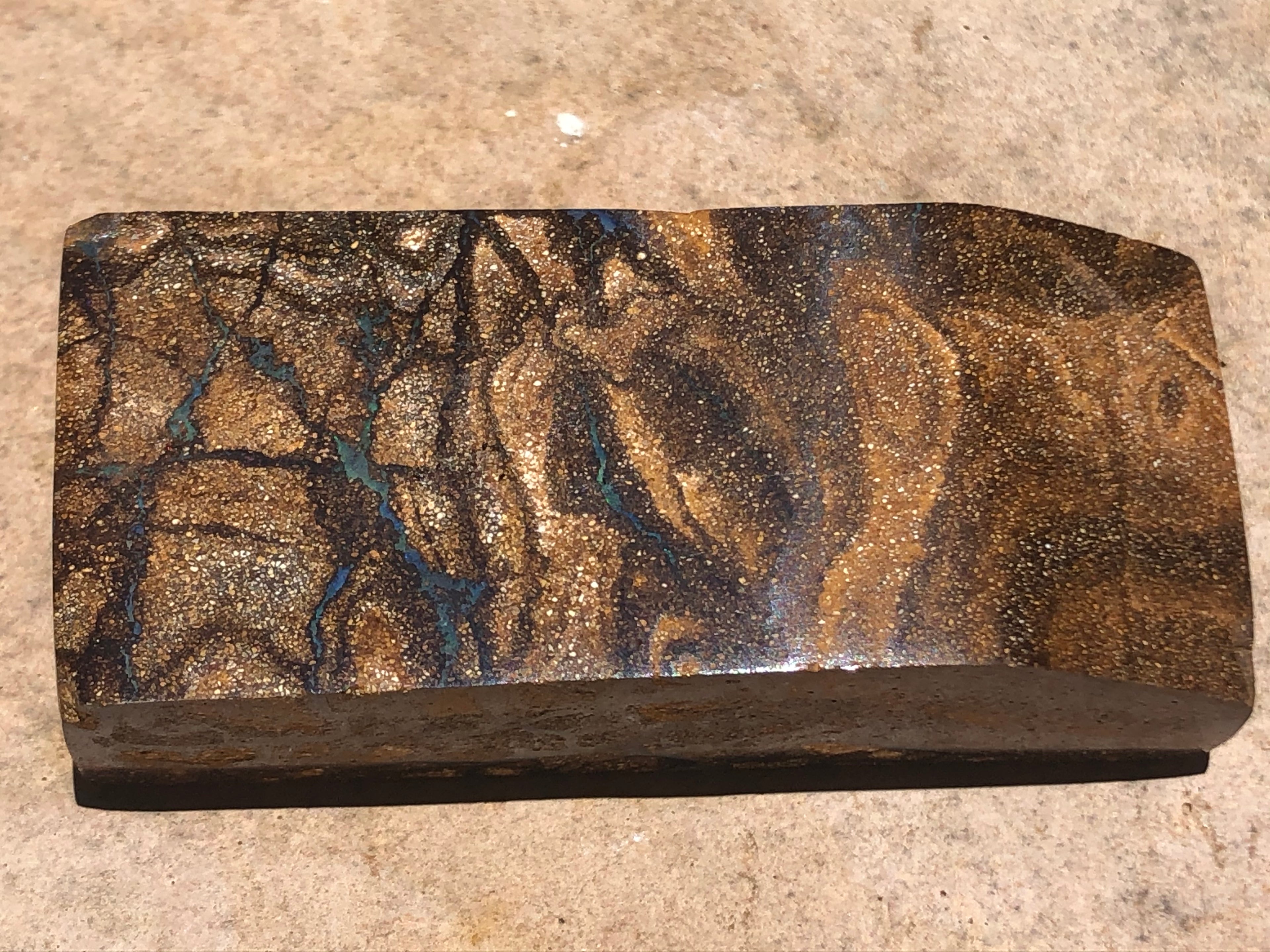 387ct Ironstone Boulder Opal Matrix — Blue & Green Embedded Opal