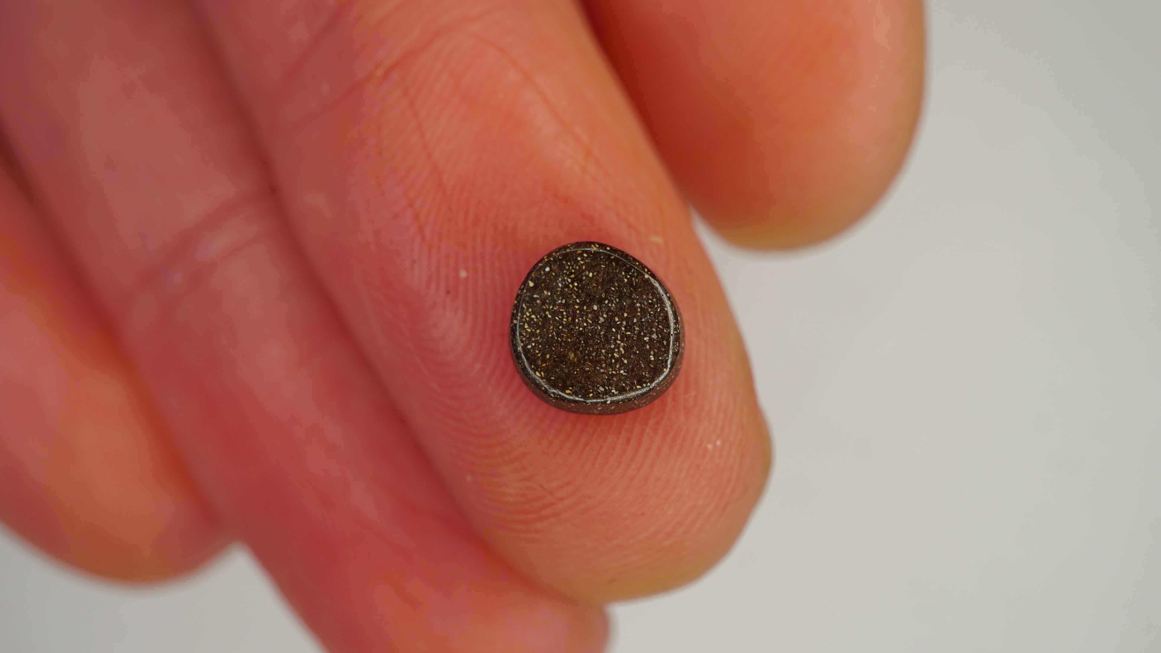 1.4ct Boulder Opal - Green & Orange Pinfire on White Base