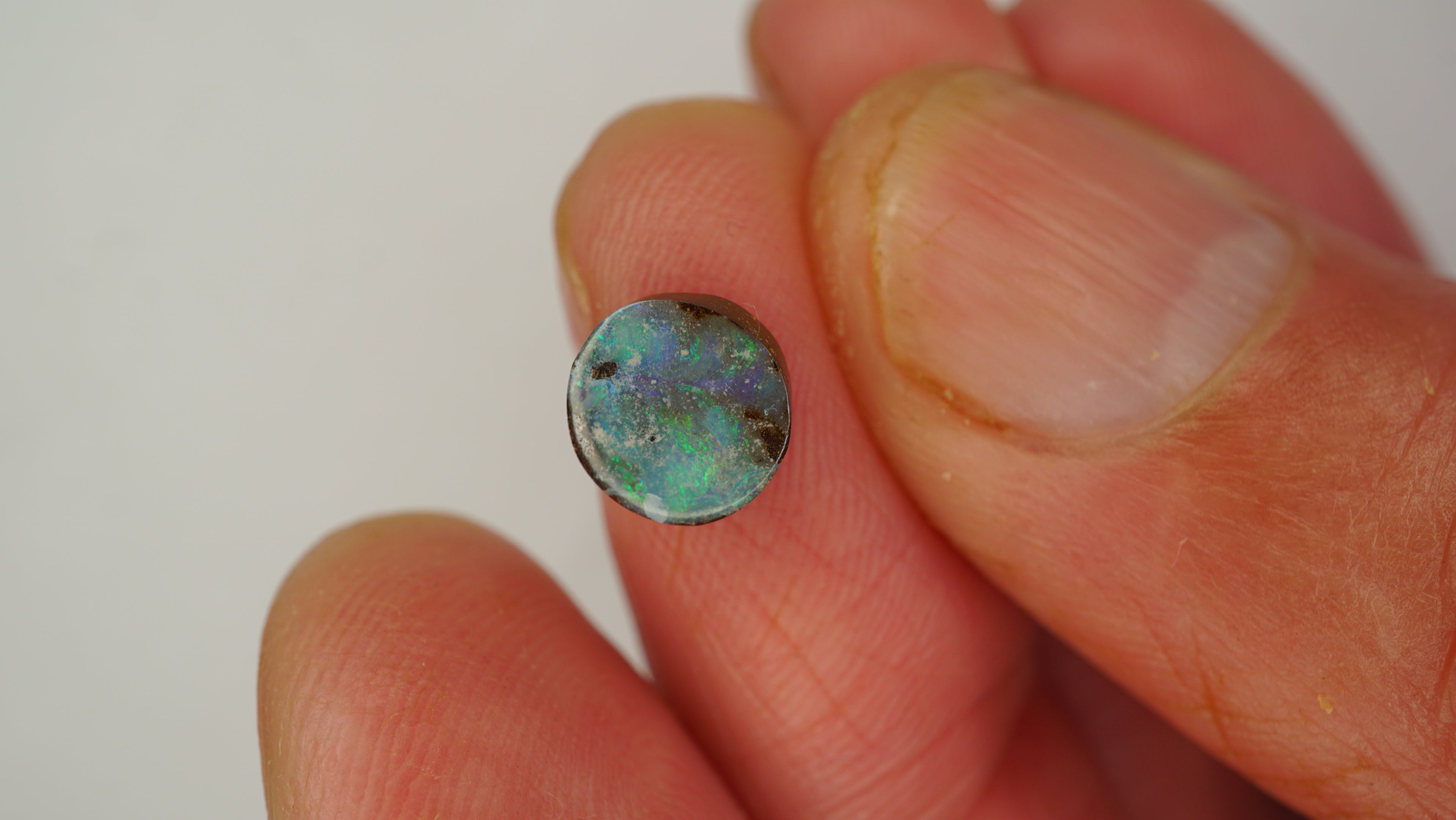 1.7 ct Green-Blue Boulder Opal - Swirling Colour Play