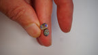 1.9 ct Matched Black Boulder Opal Pair - Teal & Green Flash