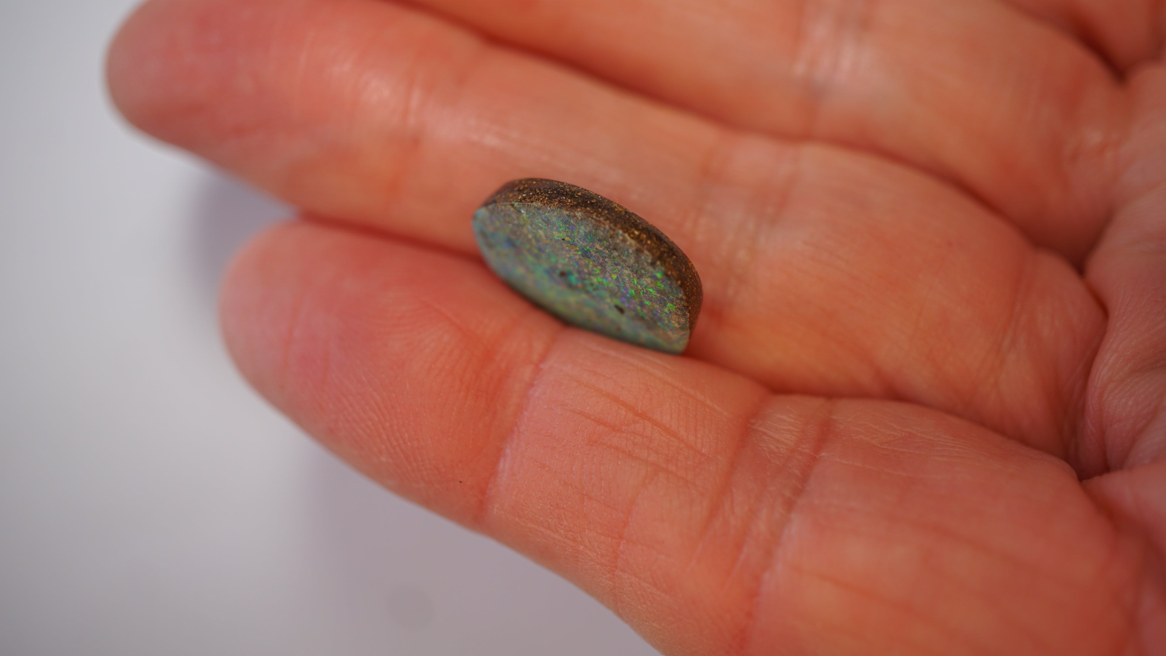 5.6ct Boulder Opal - Electric Green Pinfire Full Face