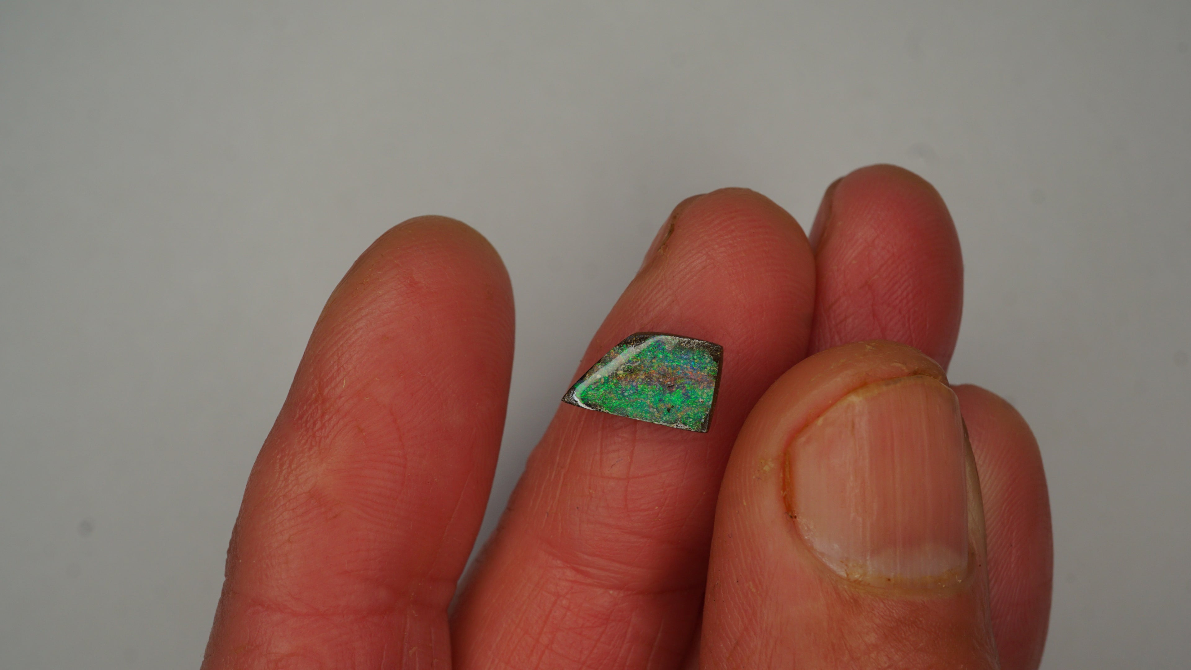 1.7ct Boulder Opal — Green Base with Pink & Green Pinfire Streak