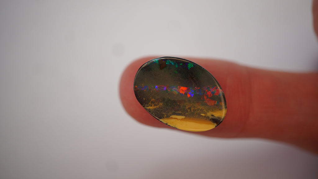 7.9ct Boulder Opal - Multicolour Banding on Dark Base