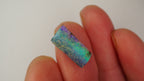 5.8 ct Rectangular Purple Boulder Opal - Green Pinfire Banding
