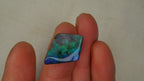 12.9 ct Kite-Shaped Boulder Opal - Blue Base with Green & Aqua Flash