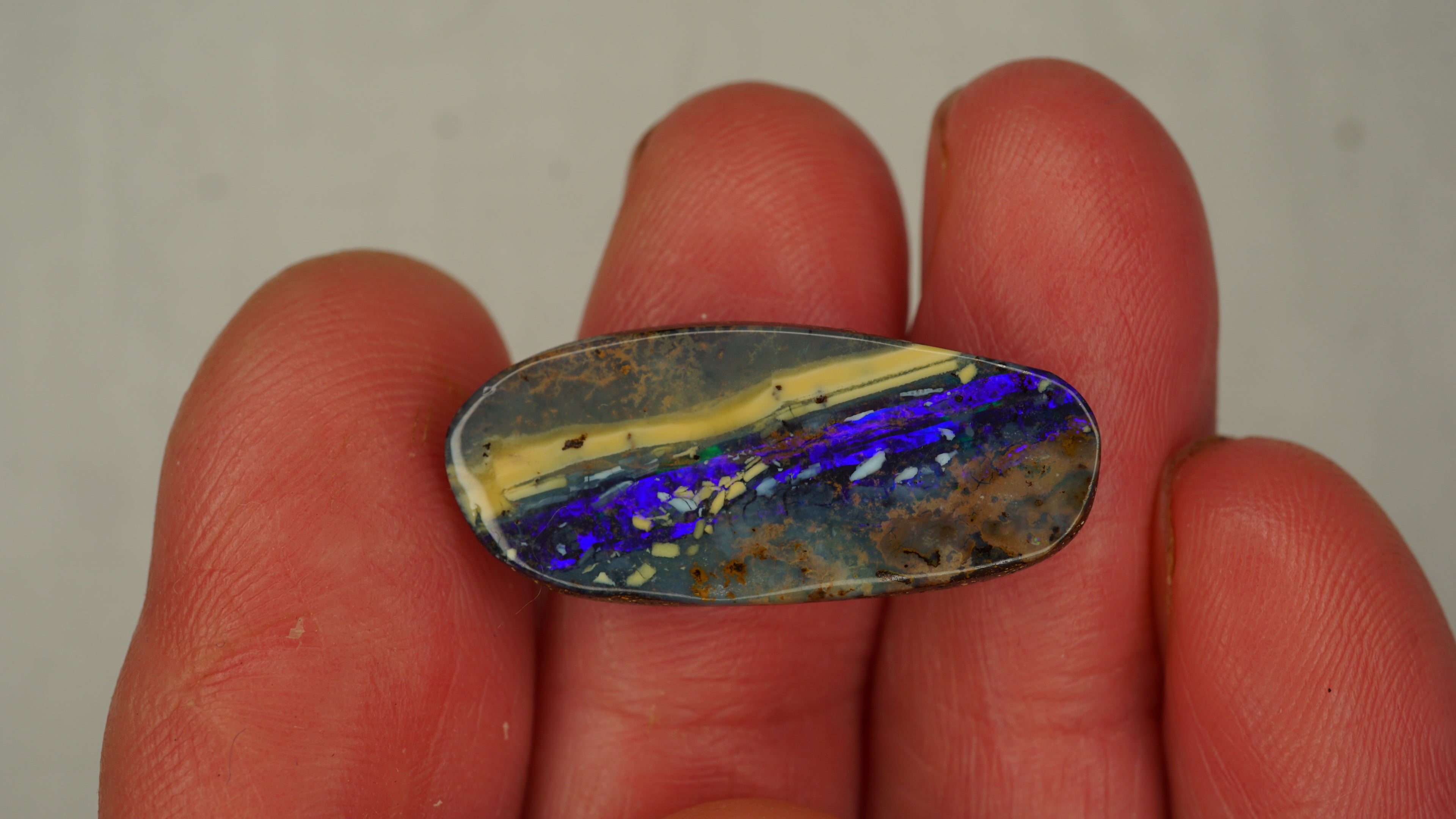 Amarune - Ribboned Purple Boulder Opal (14ct)