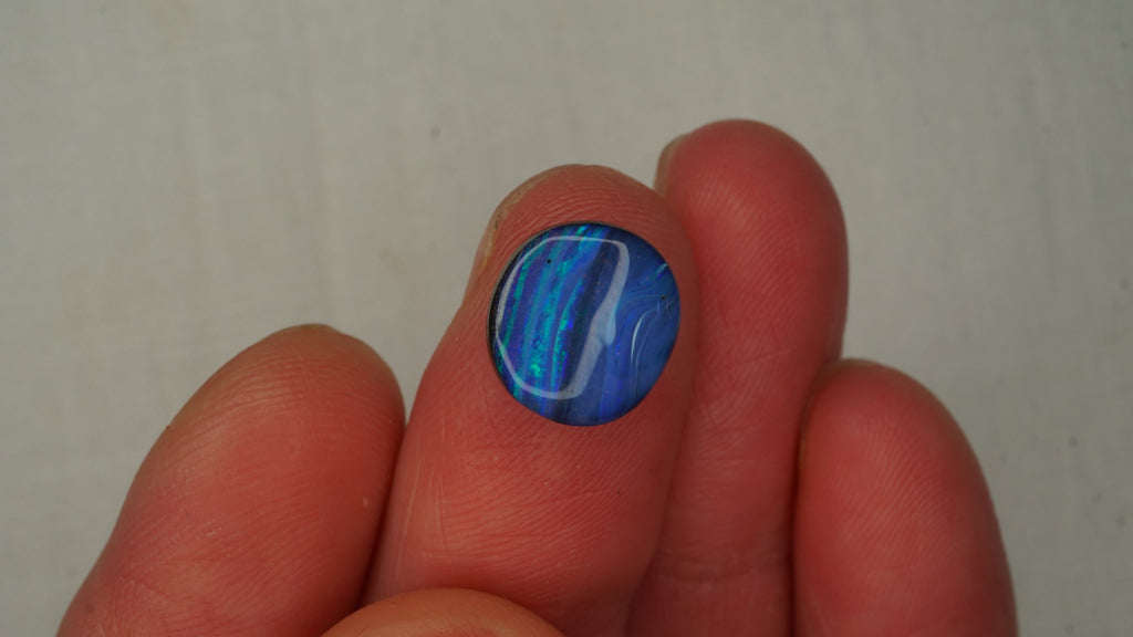 Electric Tide - 5.3ct Blue Boulder Opal