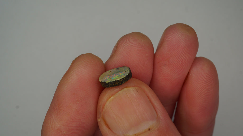1.6ct Boulder Opal - Green & Blue Play on Warm Host Body Tone