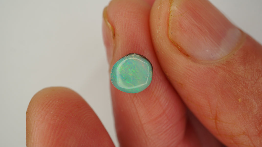 1.6 ct Green Boulder Opal - Multicolour Pinfire Play