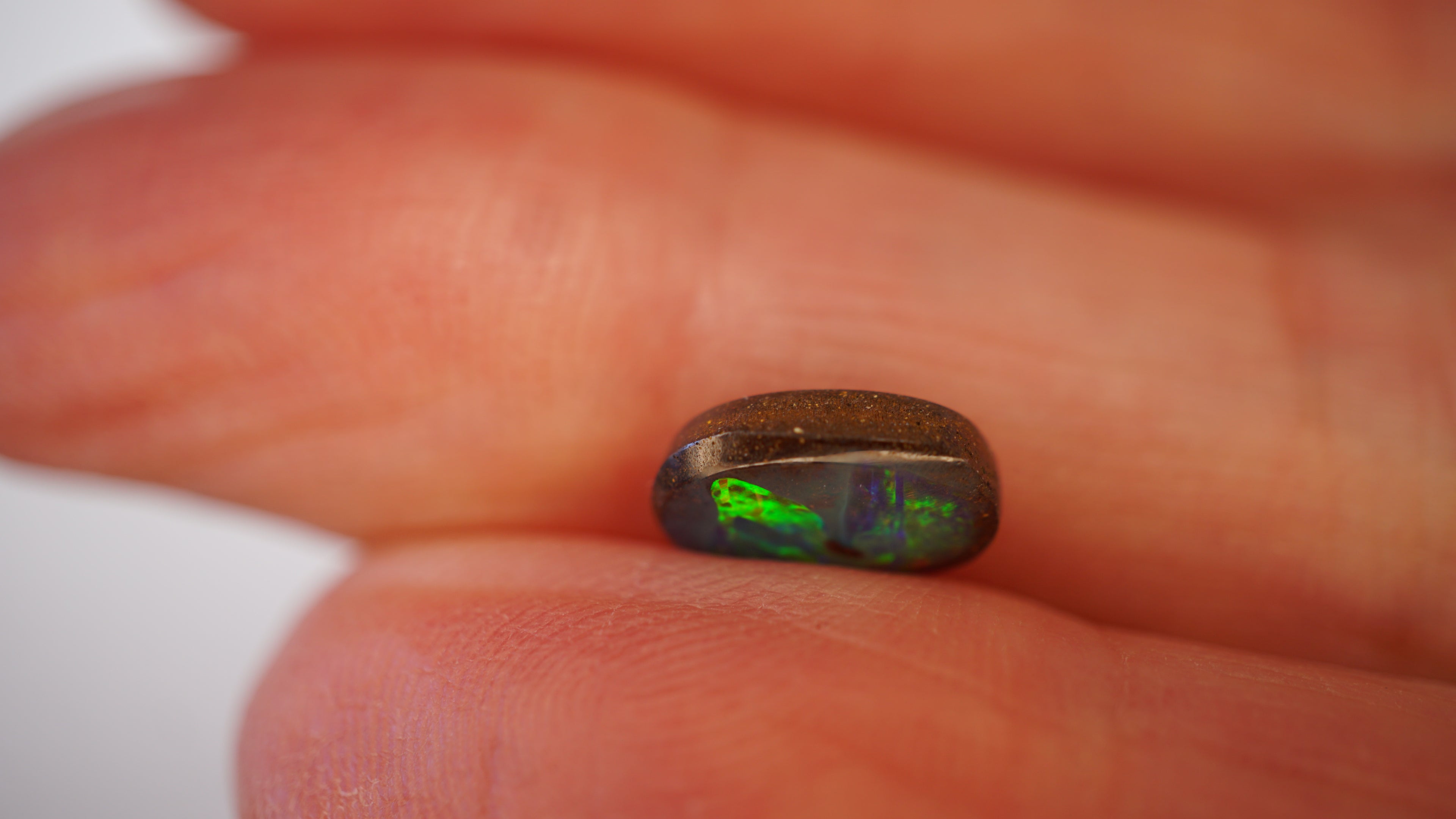 1.8 ct Green Boulder Opal - Full-Face Brightness