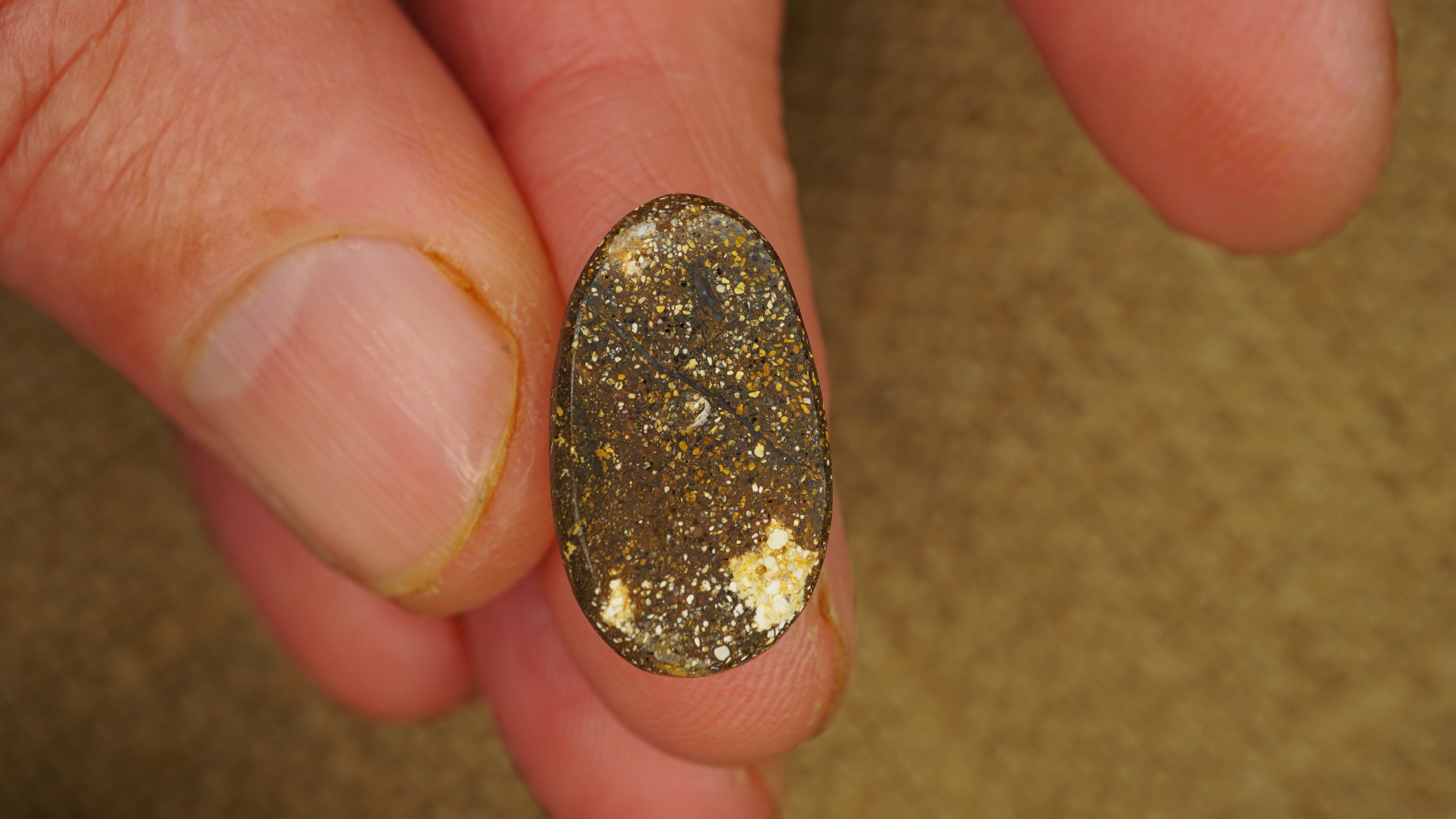 7.1ct Boulder Opal - Blue & Green Play with Concentrated Aqua on Natural Host Body Tone