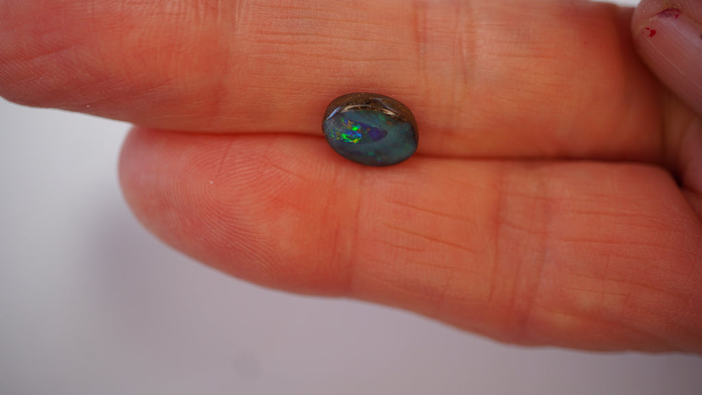 2.5 ct Blue Boulder Opal - Green, Blue & Gold Feature Pocket