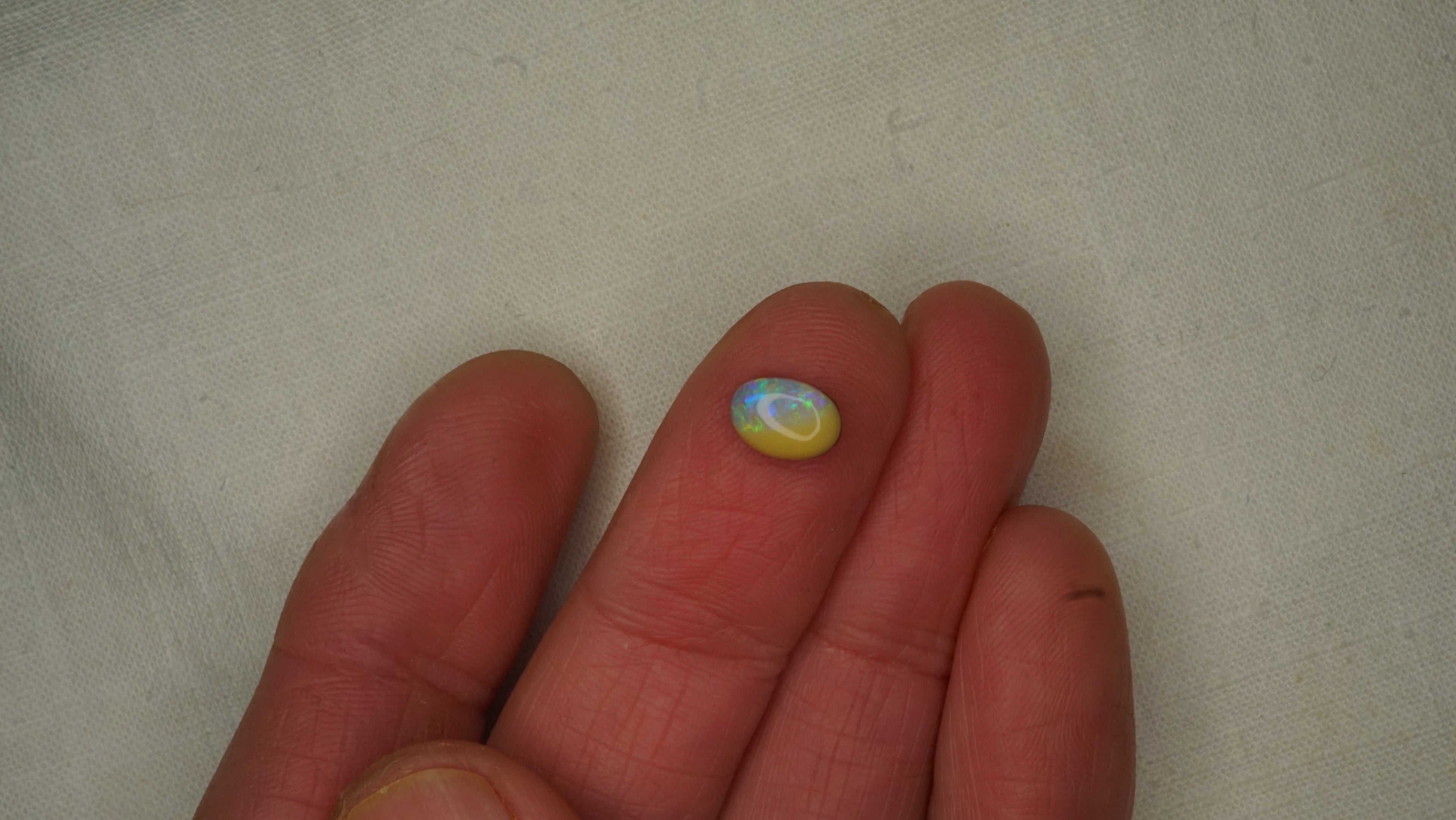 1.1 ct Yellow-Toned Boulder Opal - Blue, Green & Gold Colour Play