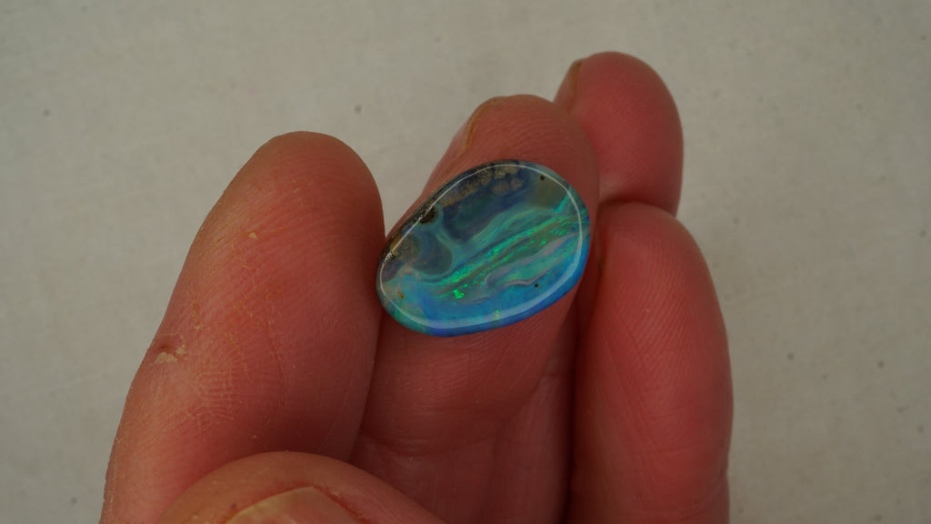 5.8 ct Boulder Opal - Aqua Green & Blue Flowing Colour