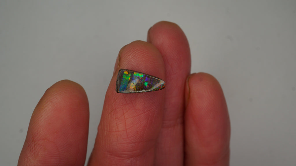 2.0ct Boulder Opal - Harlequin Pattern on Deep Purple Base