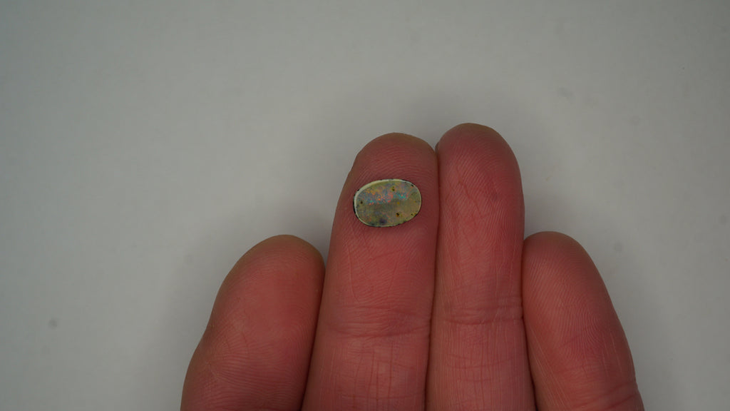 1.6ct Boulder Opal - Green & Blue Play on Warm Host Body Tone