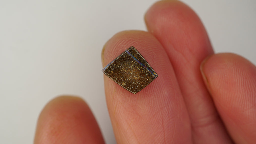 2.1ct Boulder Opal - Green & Purple Bars on Blue Host Body Tone