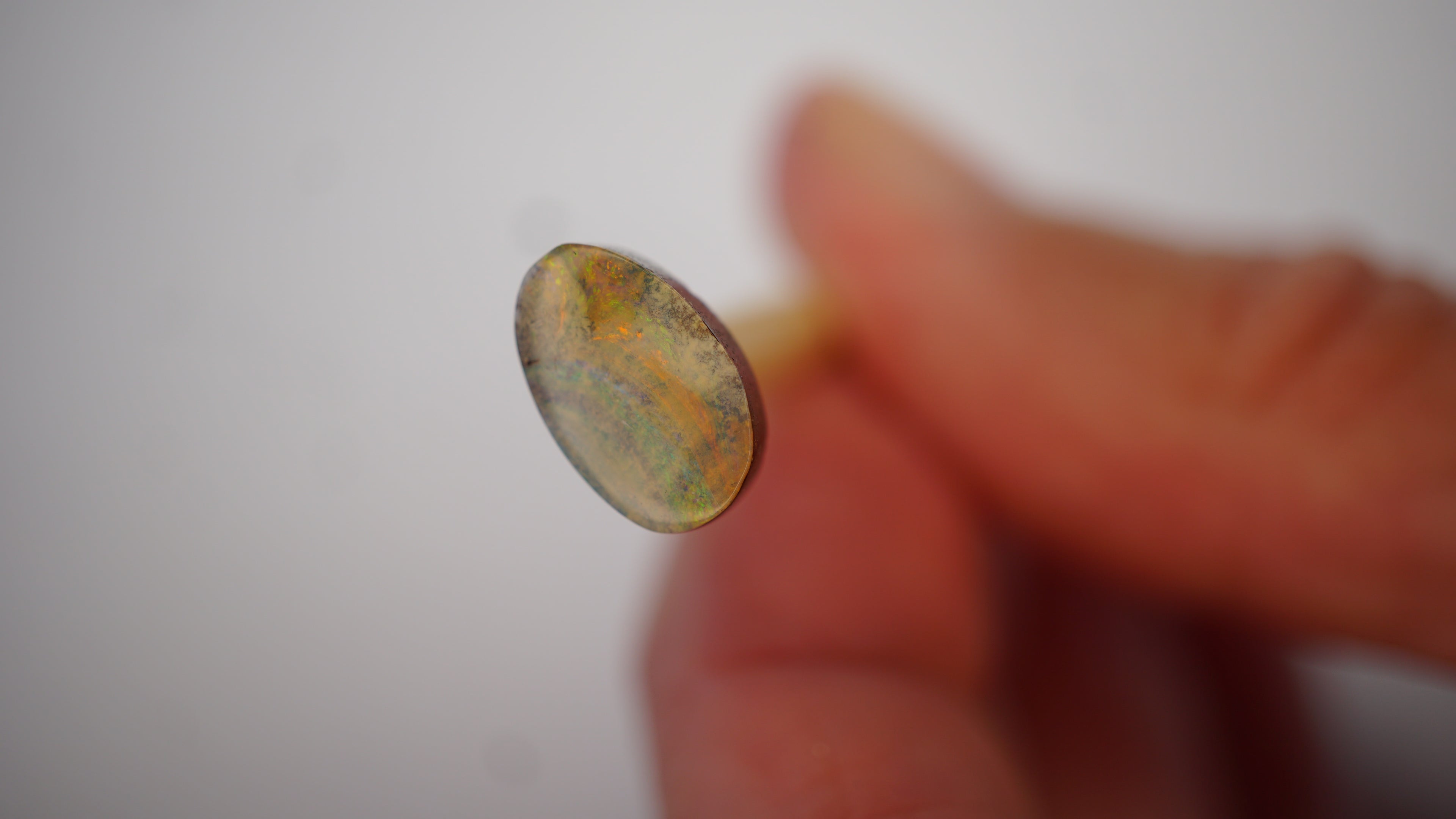 2.9ct Boulder Opal - Neon Green & Crimson Bands