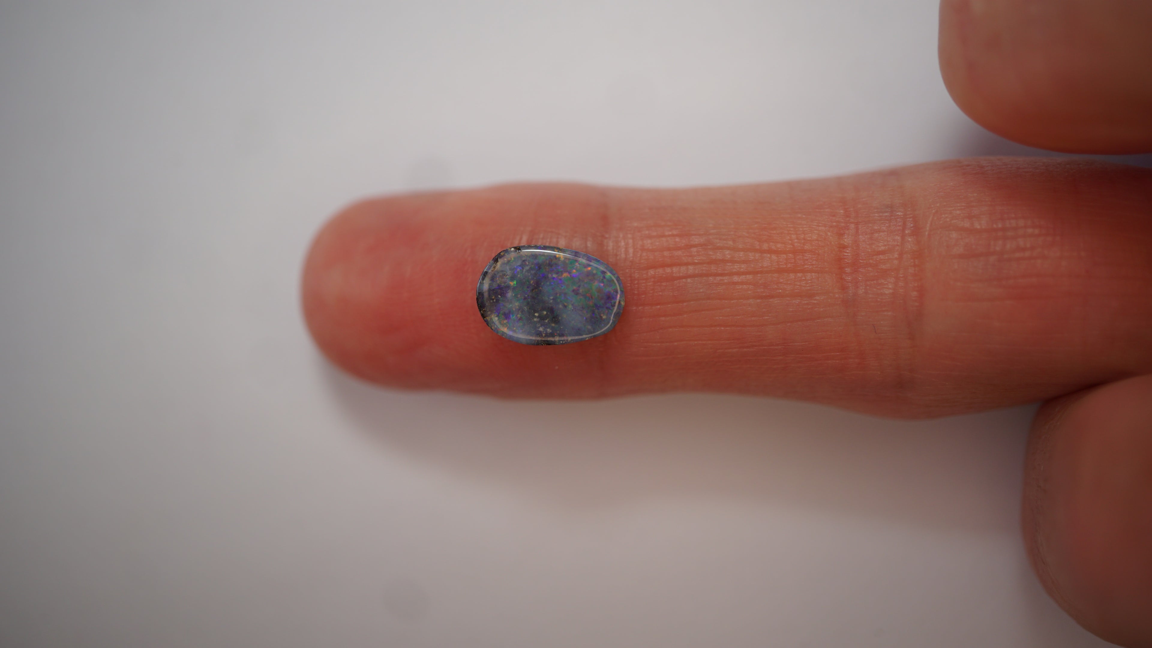 2.1 ct Purple Boulder Opal - Multicolour Pinfire Pattern
