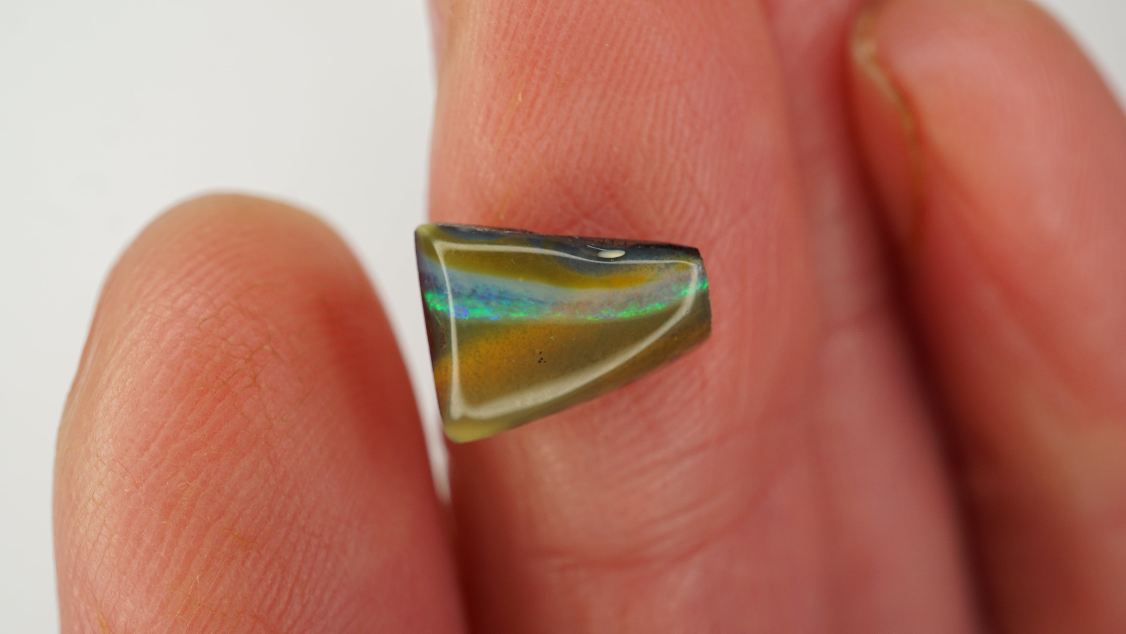 2.3ct Boulder Opal - Green Flash on Warm Brown Base