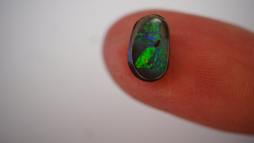 1.8 ct Green Boulder Opal - Full-Face Brightness