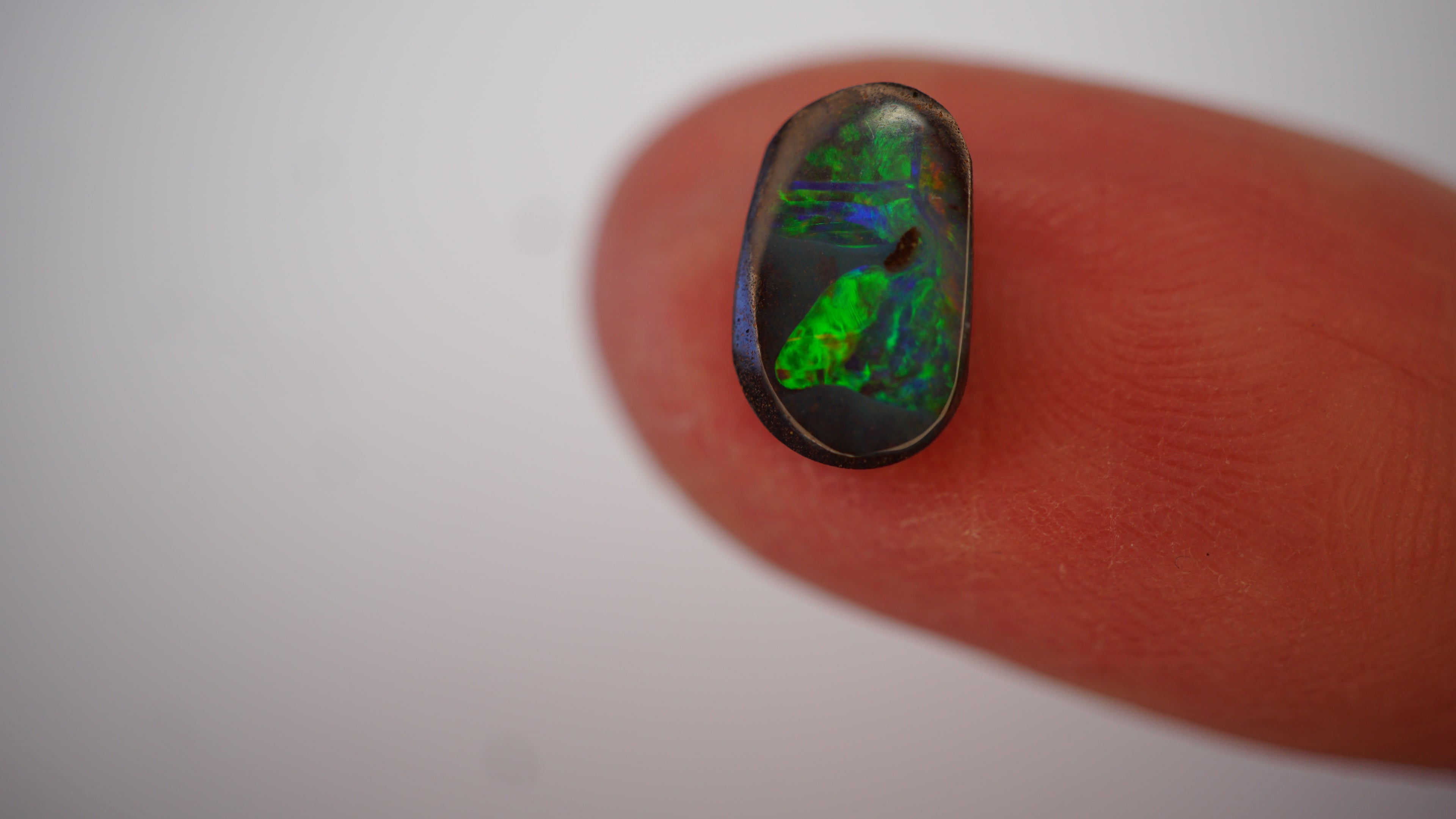 1.8 ct Green Boulder Opal - Full-Face Brightness