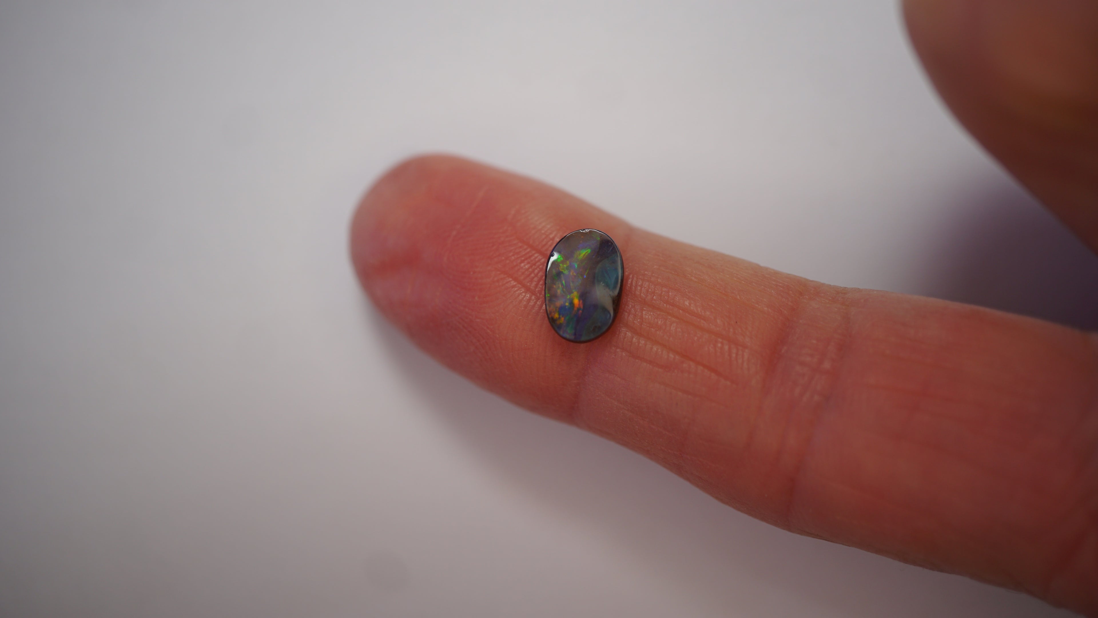 1.3ct Boulder Opal - Neon Green Fire on Deep Blue Base