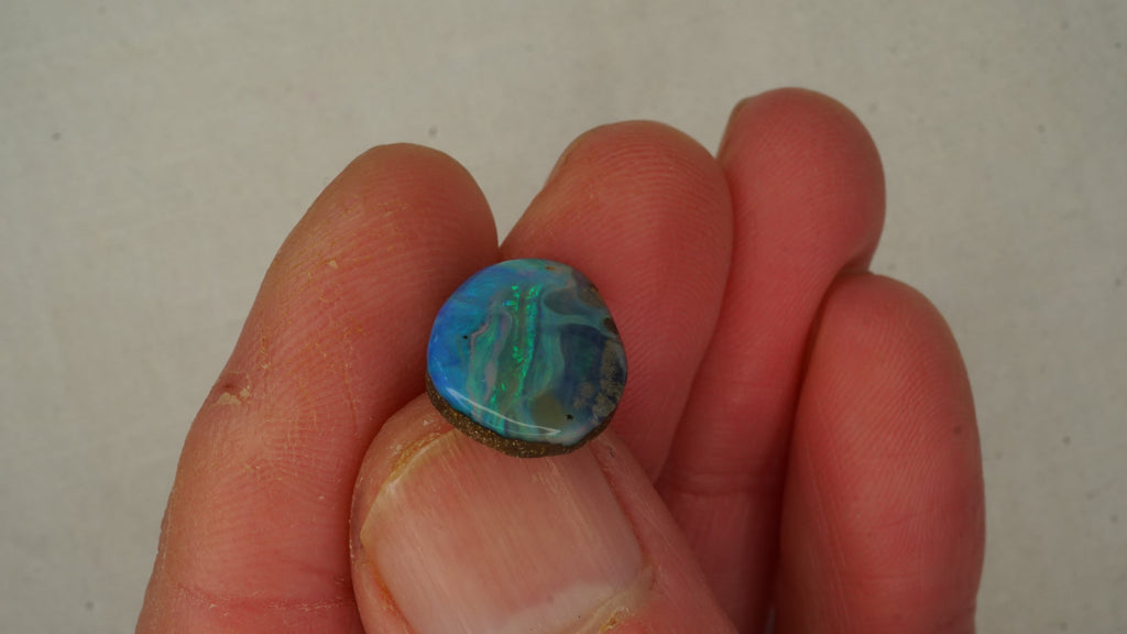 5.8 ct Boulder Opal - Aqua Green & Blue Flowing Colour