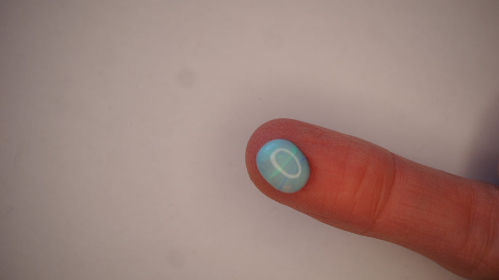 2.7ct Boulder Opal - Bright Green Streak on Pale Blue Host Body Tone