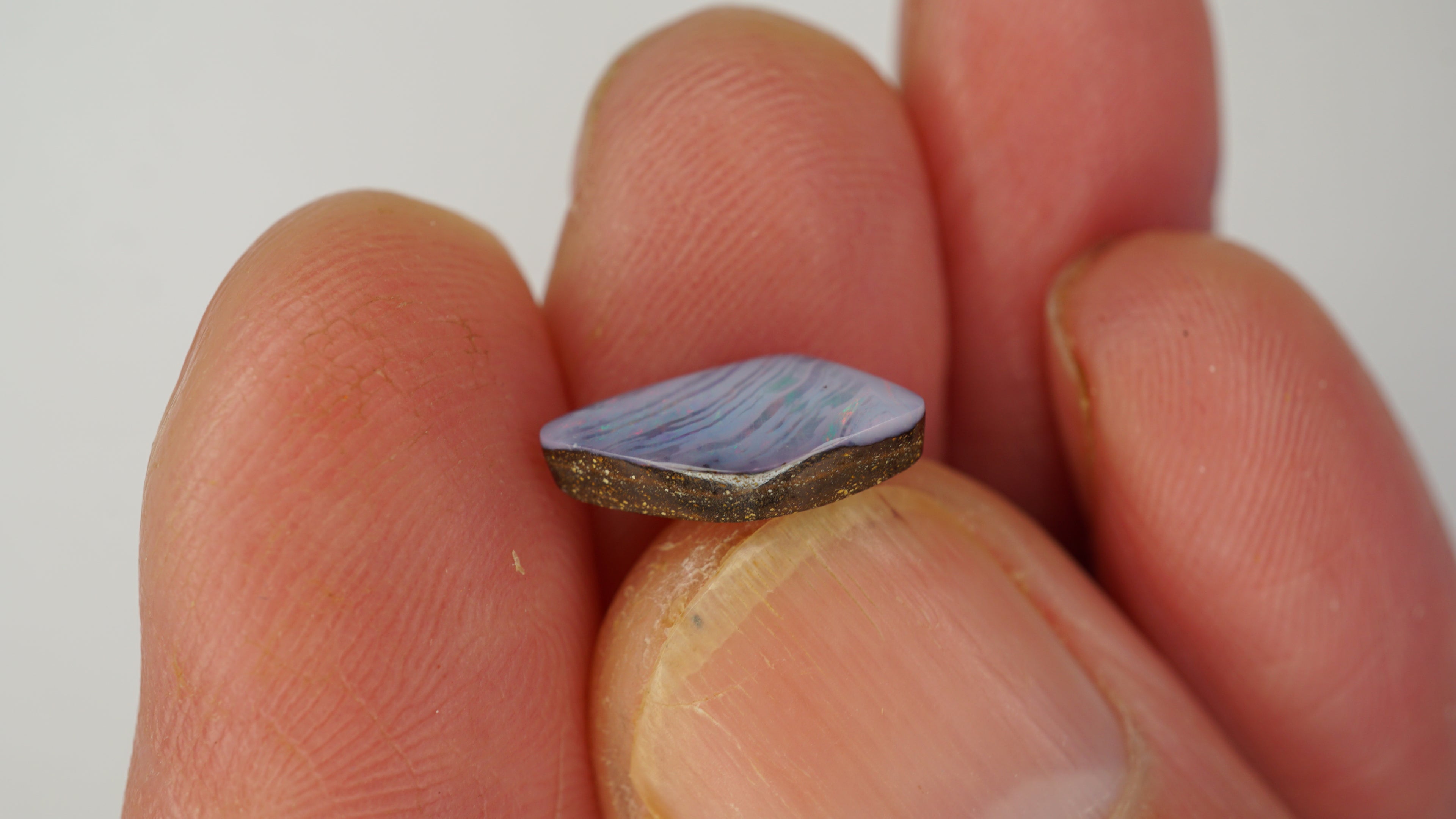 2.5 ct Pale Purple Boulder Opal - Pink Streaked Colour Play