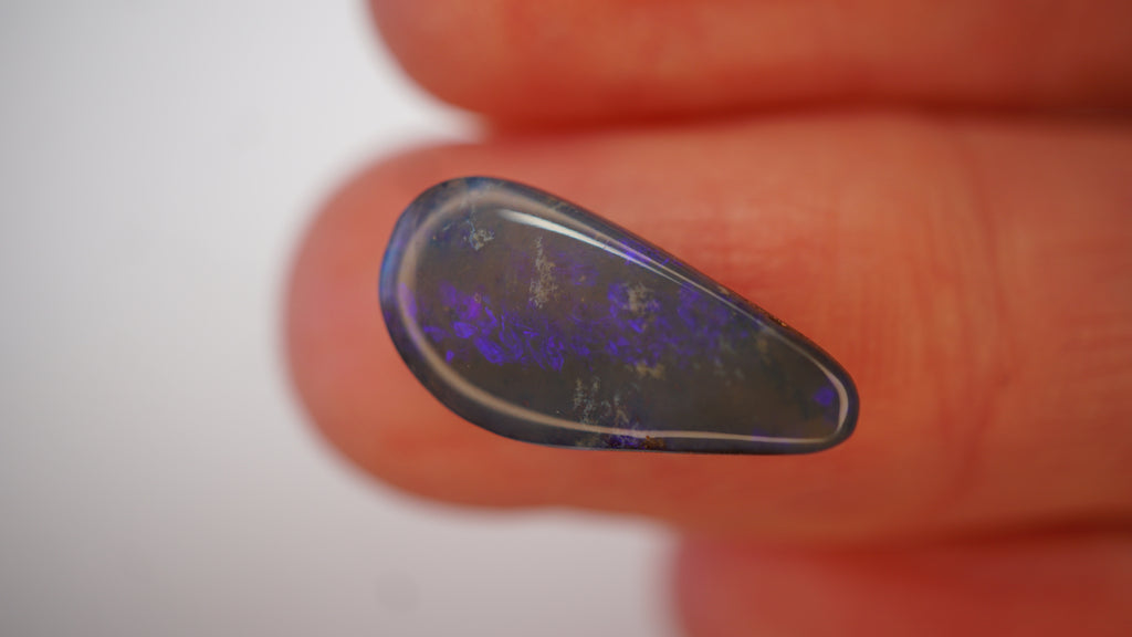3.8 ct Blue-Violet Boulder Opal - Soft Colour Movement
