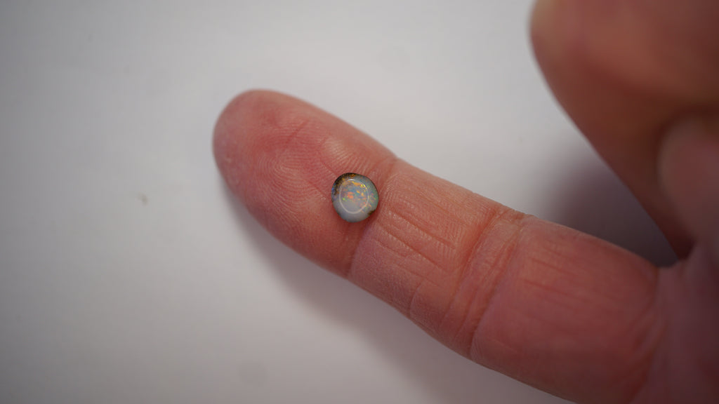 0.7ct Boulder Opal - Green & Pink Play on Pale Green Host Body Tone