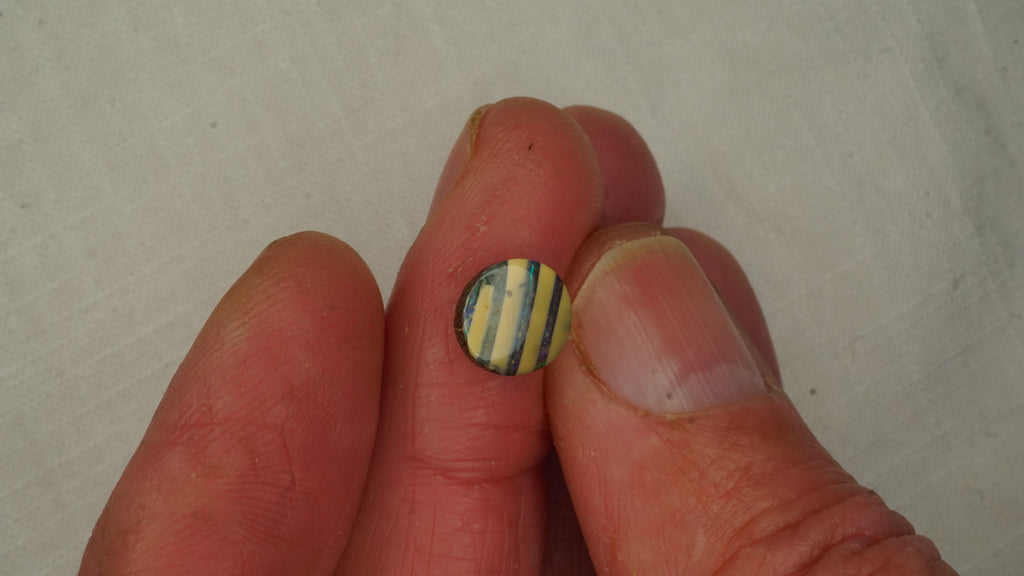 1.9 ct Boulder Opal - Cream-Toned Stripes with Green Vein
