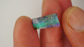 Twilight Spark Boulder Opal - Purple with Bright Green Pinfire Bands