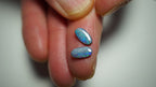 2.2ct Matched Boulder Opal Pair - Green & Gold Pinfire on Mid Blue Host Body Tone