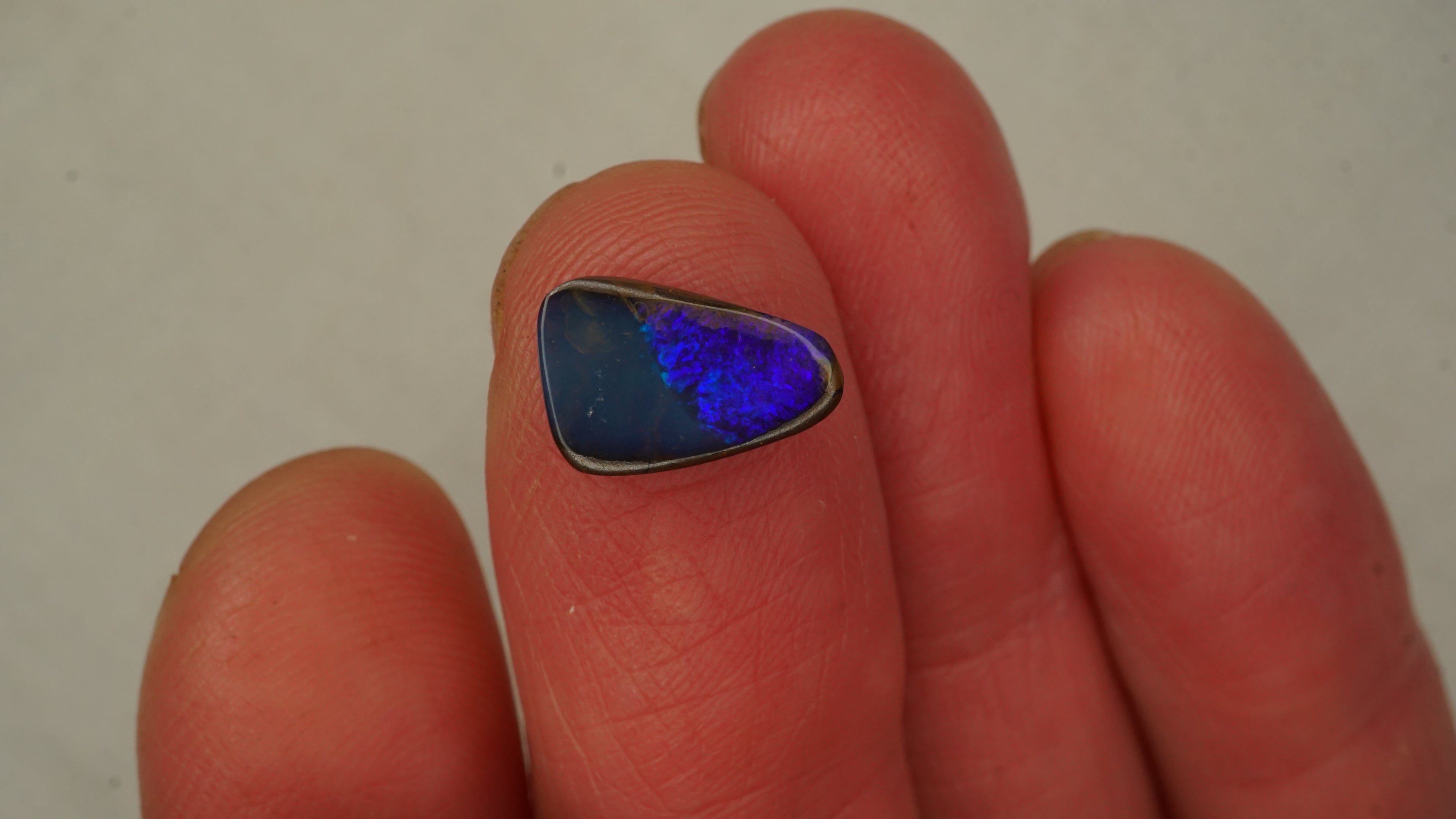 2.2ct Peacock Blue Boulder Opal
