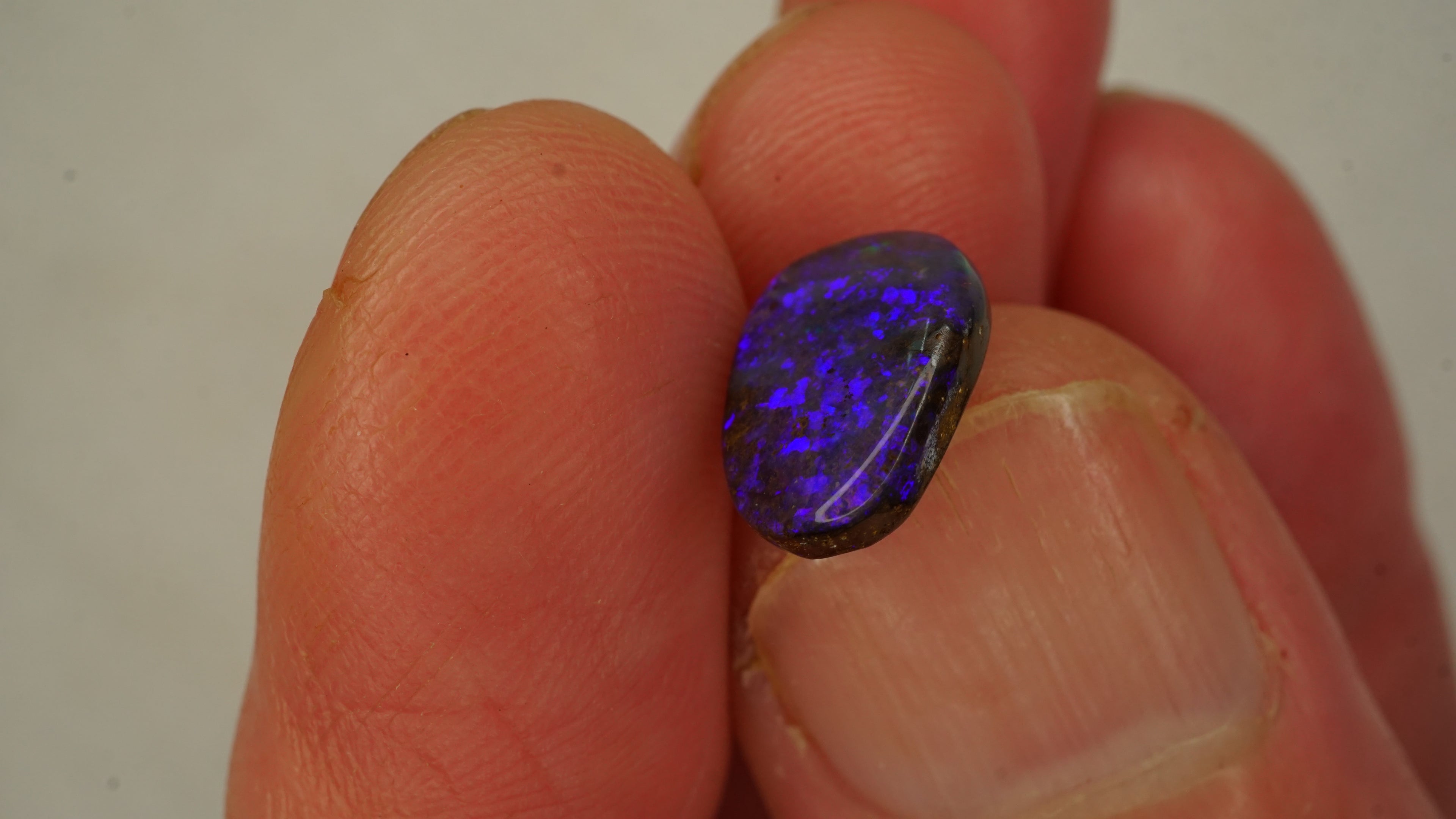 2.6ct Peacock Blue Boulder Opal