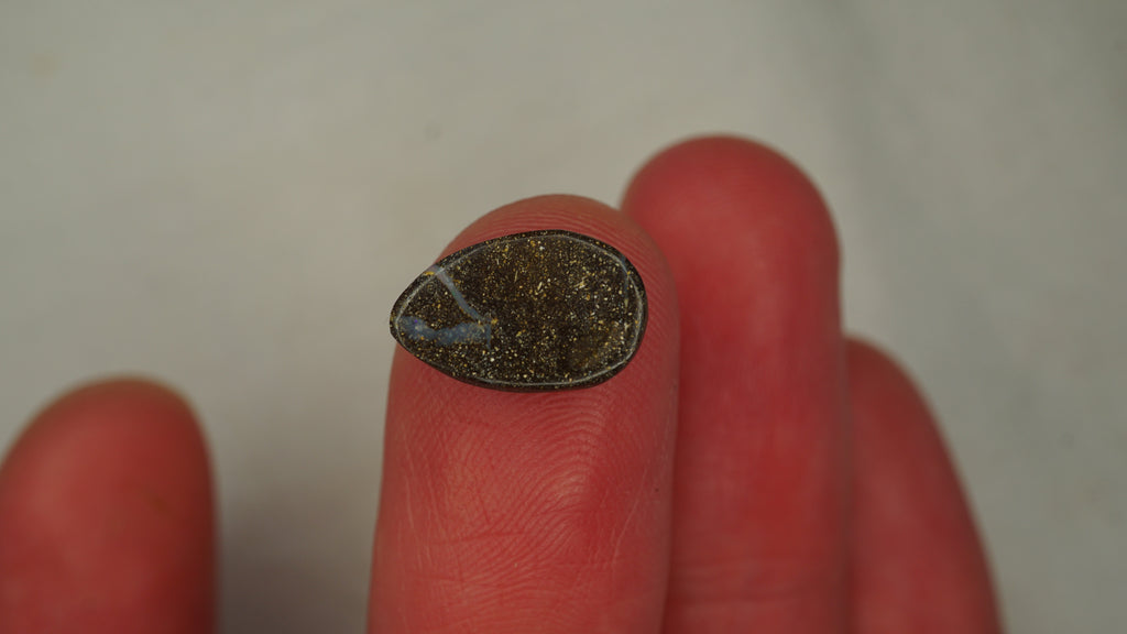 2.5ct Boulder Opal - Purplish White Body Tone with Purple & Green Play