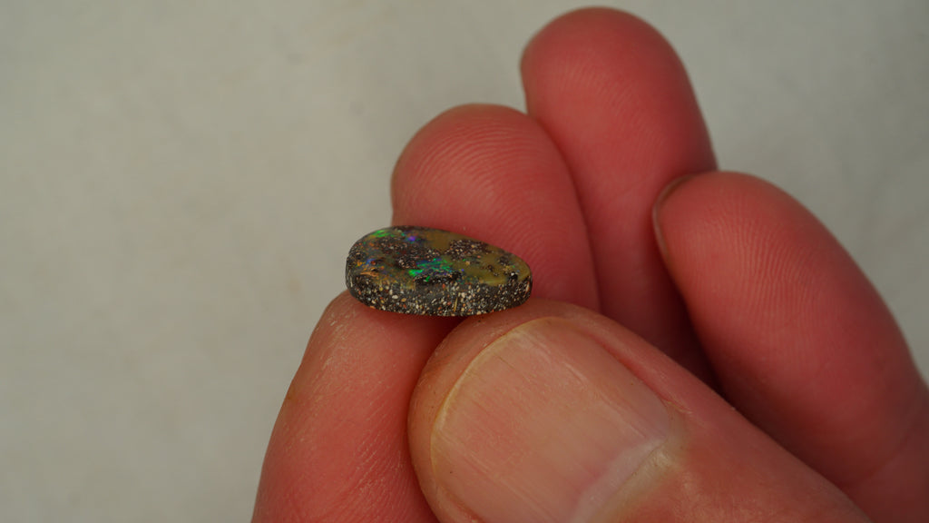 3.0ct Matrix Boulder Opal - Bright Green Play on Natural Host Body Tone