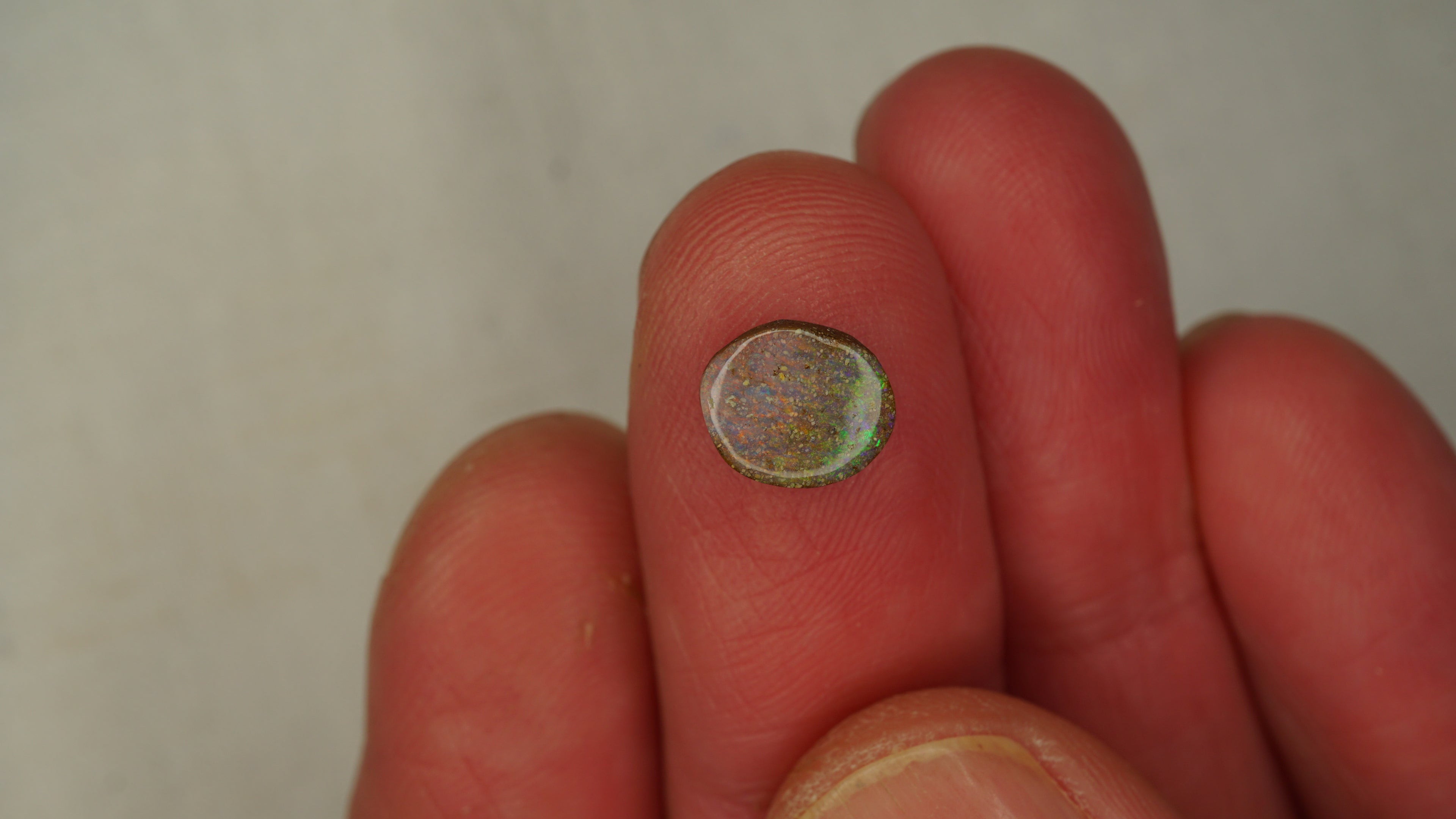 1.5ct Boulder Opal - Dual-Tone Green to Pink Body with Bright Pink & Green Play