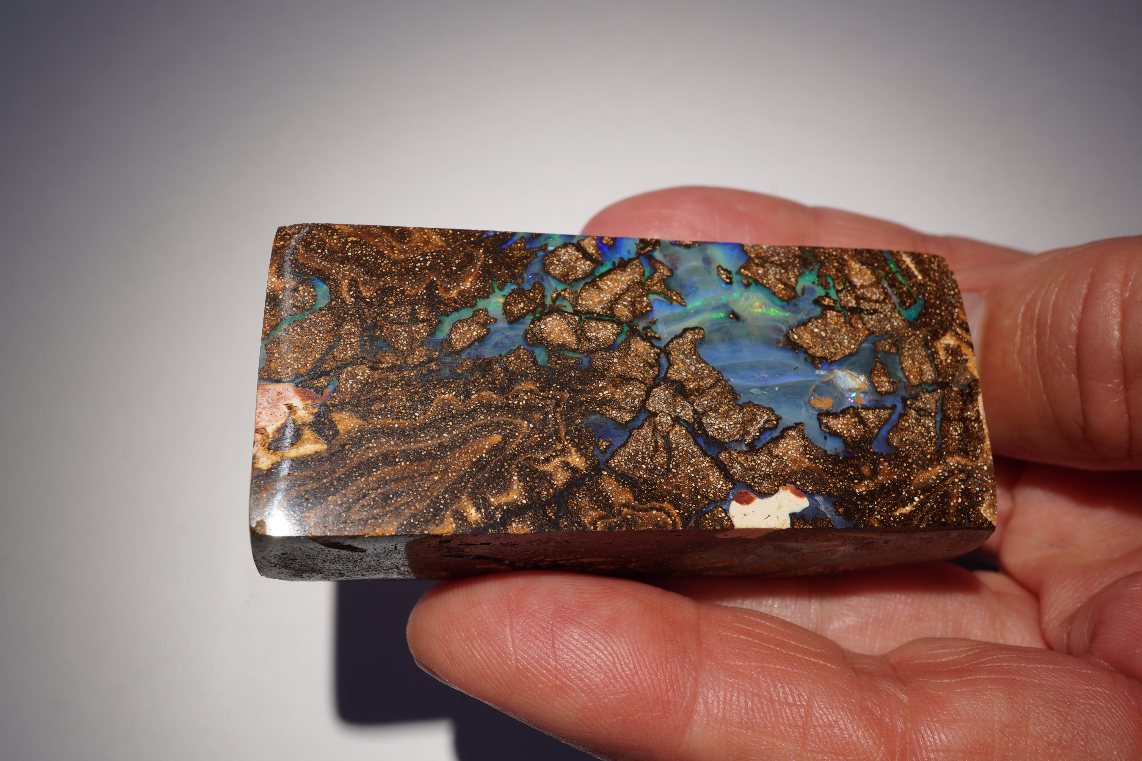 387ct Ironstone Boulder Opal Matrix — Blue & Green Embedded Opal
