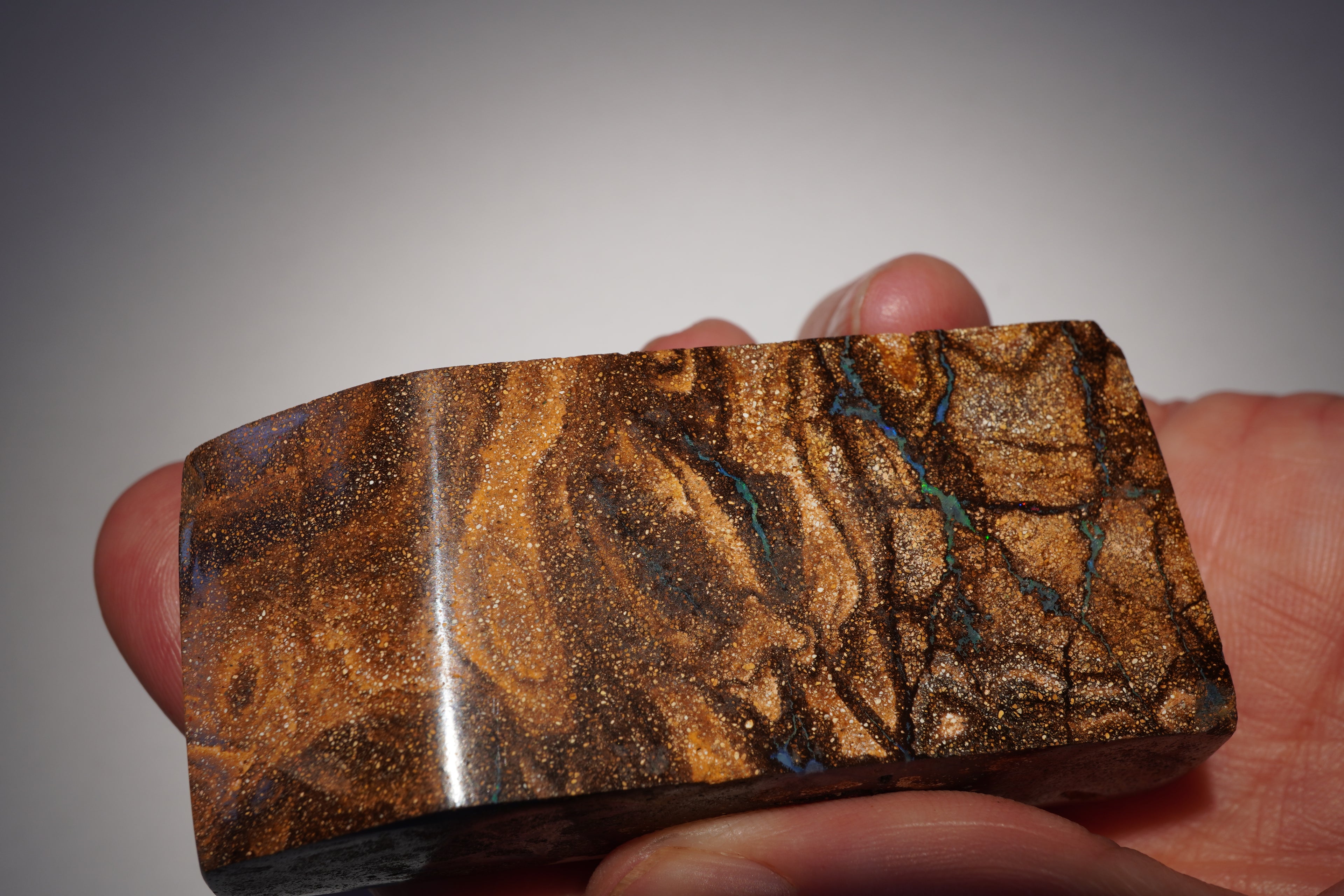 387ct Ironstone Boulder Opal Matrix — Blue & Green Embedded Opal