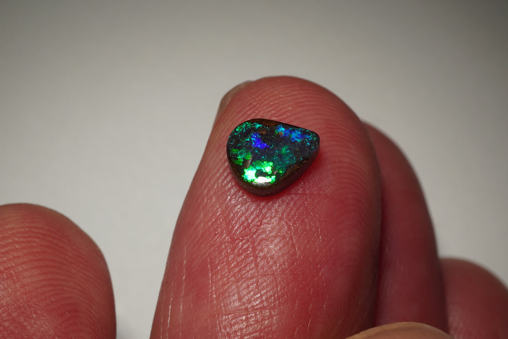 1.0ct Dark Blue Boulder Opal – Electric Blue & Green Flash