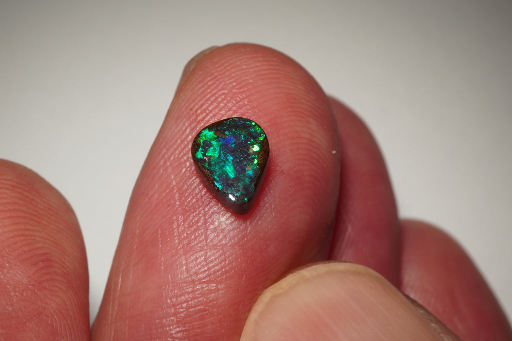 1.0ct Dark Blue Boulder Opal – Electric Blue & Green Flash
