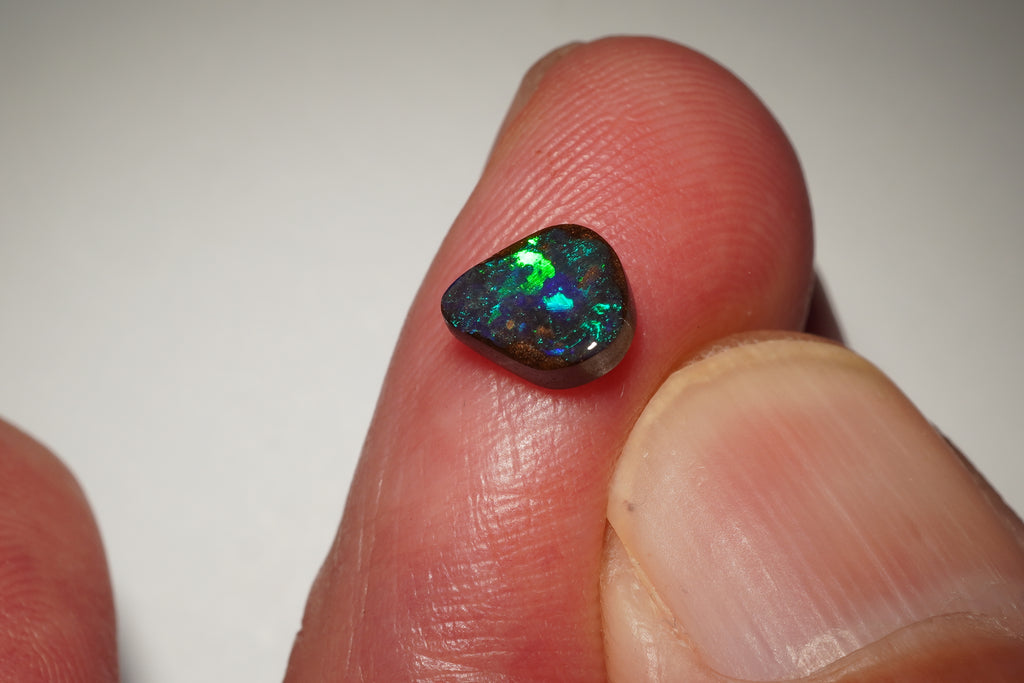 1.0ct Dark Blue Boulder Opal – Electric Blue & Green Flash