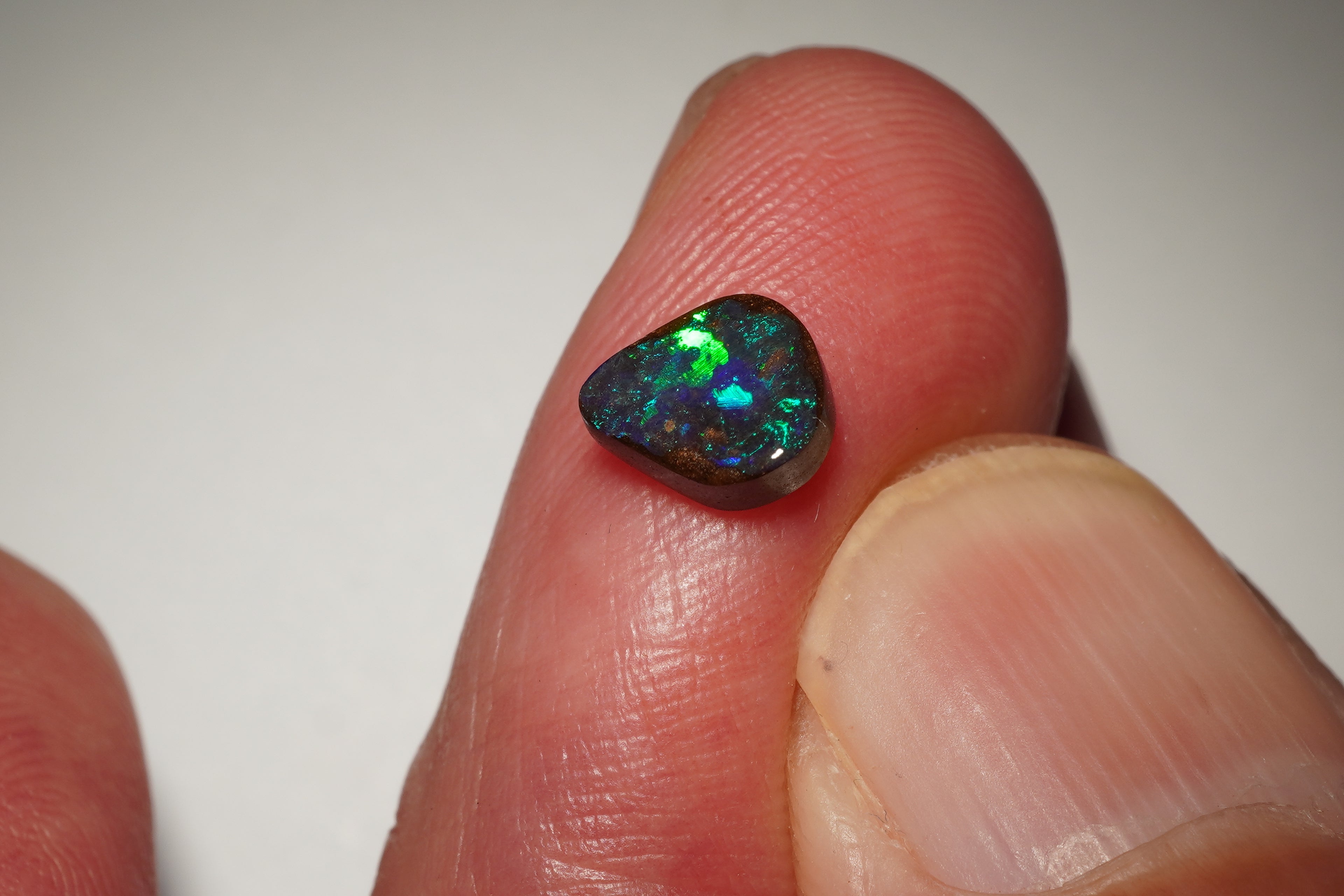 1.0ct Dark Blue Boulder Opal – Electric Blue & Green Flash