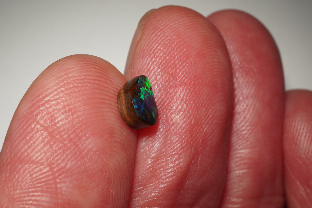 1.0ct Dark Blue Boulder Opal – Electric Blue & Green Flash