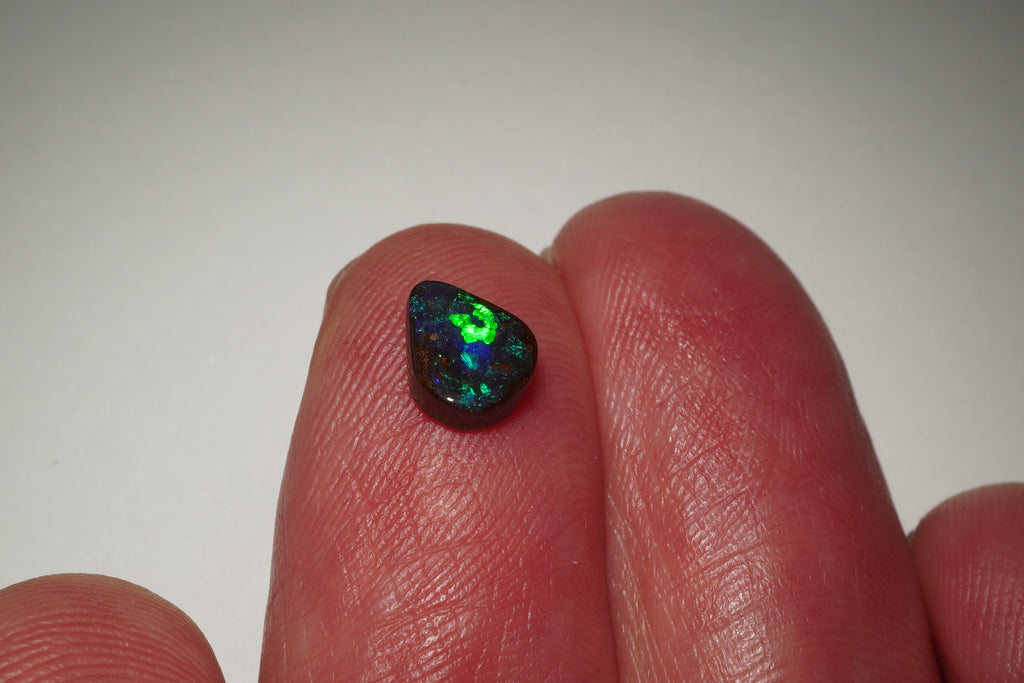 1.0ct Dark Blue Boulder Opal – Electric Blue & Green Flash