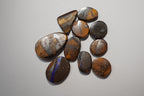 Bench Parcel - Indigo Blue Selection - 10 Stone Boulder Opal Lot (25.6ct Total)