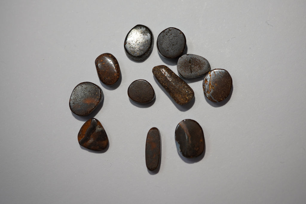 Workshop Parcel - Light Blue Selection - 11 Stone Boulder Opal Lot (12.7ct Total)